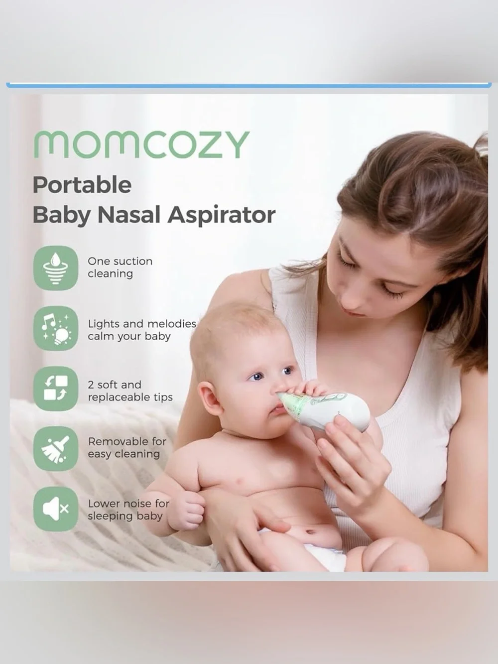 Momcozy Baby Nasal Aspirator - Green